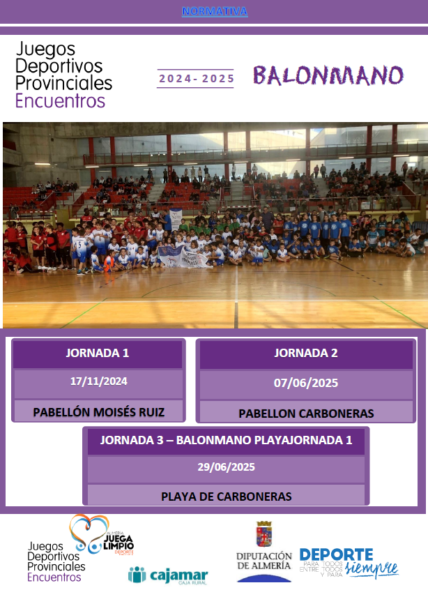 Encuentro Educativo de Promoción del Balonmano 5. Carboneras 7-6-25